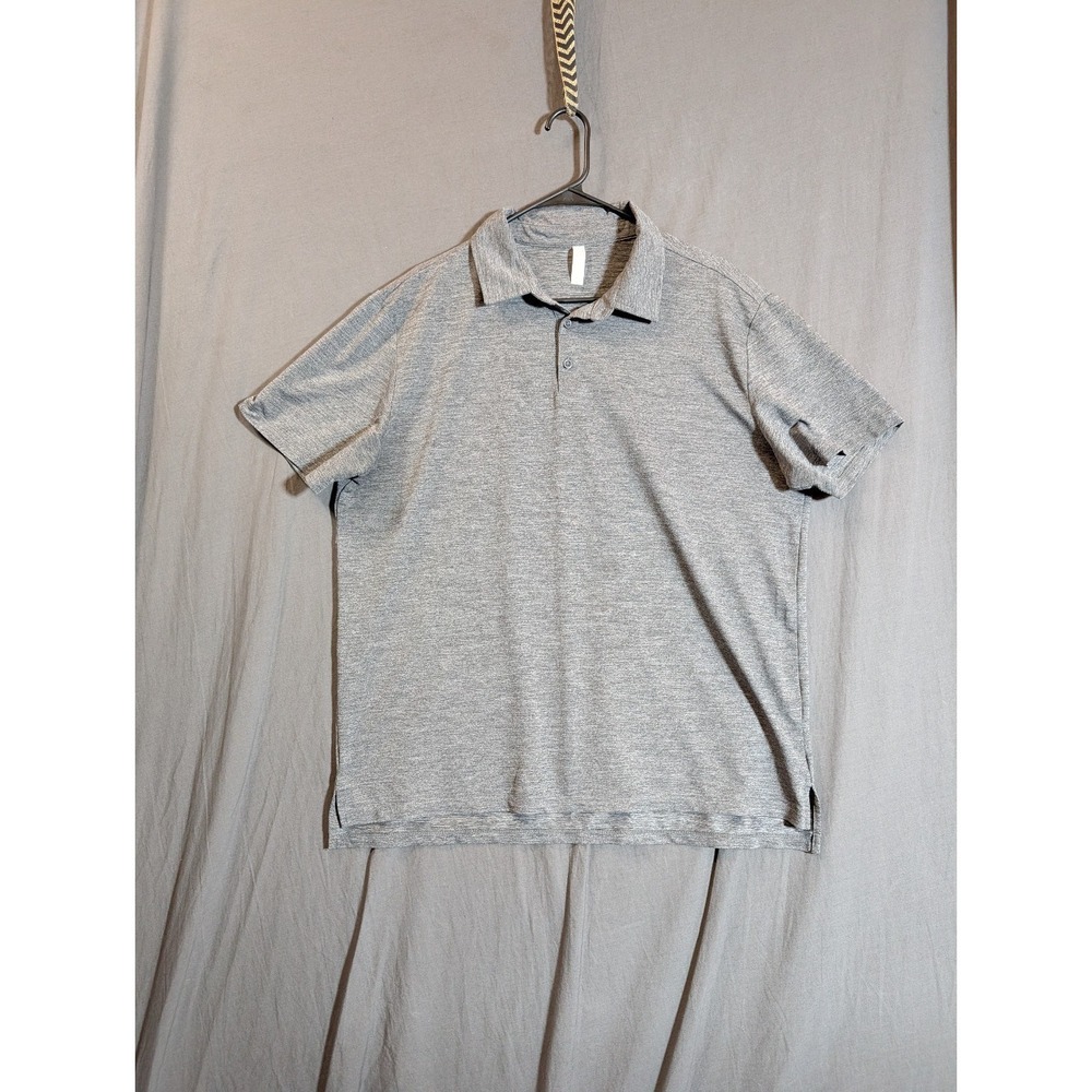 Stylus Men's Color Gray Polo Short Sleeve Size XL
